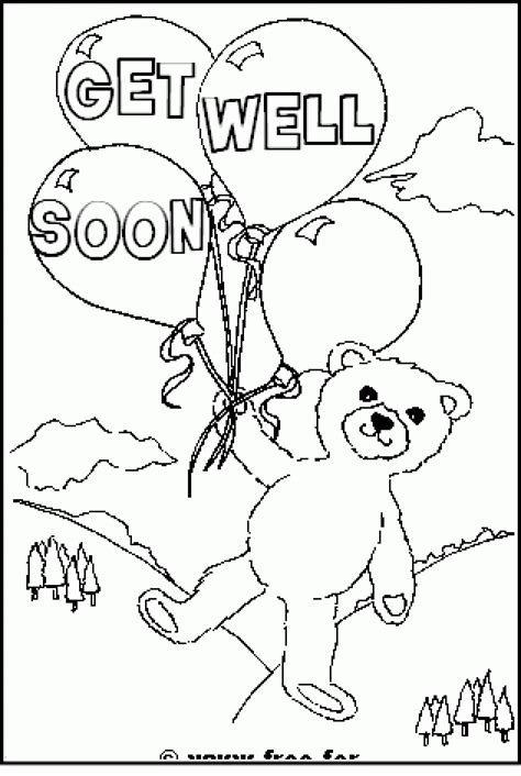 Printable Get Well Coloring Pages