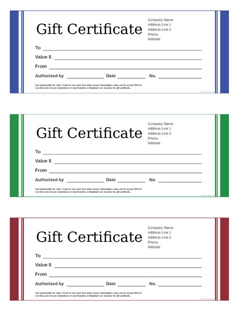 Gift certificate template free editable Templates at