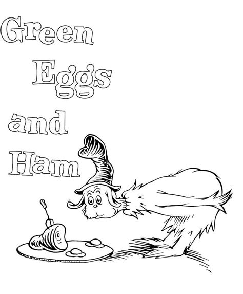 Printable Green Eggs And Ham Coloring Pages