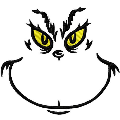 Printable Grinch Face Outline