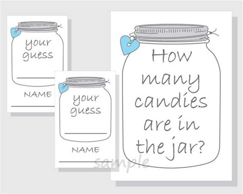 Printable Guess How Many In The Jar