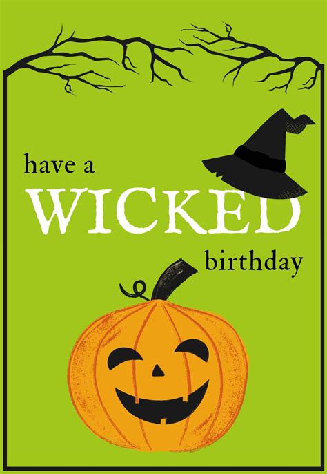 Printable Halloween Birthday Card