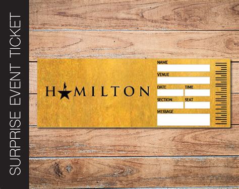 Printable Hamilton Ticket Template Free