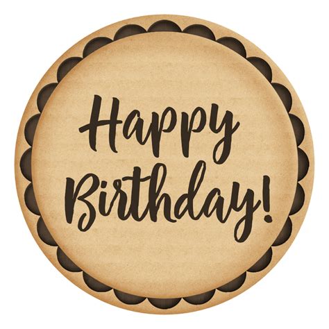 Printable Happy Birthday Round Logo