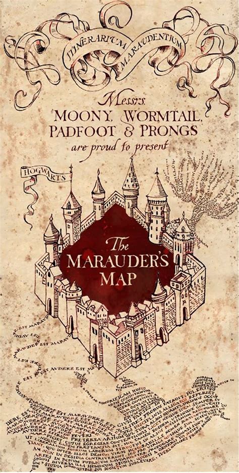 Printable Harry Potter Marauders Map