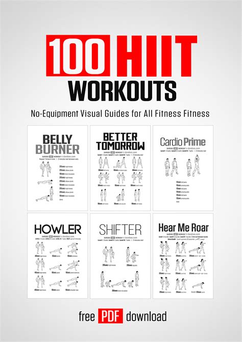 Printable Hiit Workout Plan Pdf