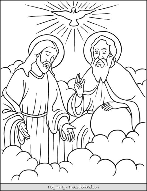 Printable Holy Trinity Coloring Page
