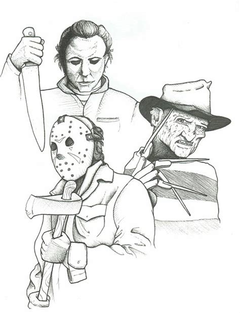 Printable Horror Movie Coloring Pages