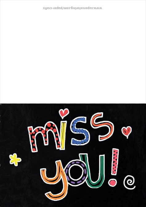 Printable I Miss You Cards