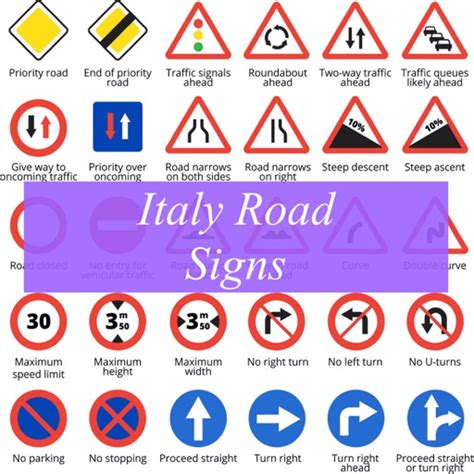 Printable Italian Road Signs