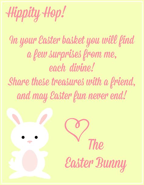 Printable Letter From Easter Bunny