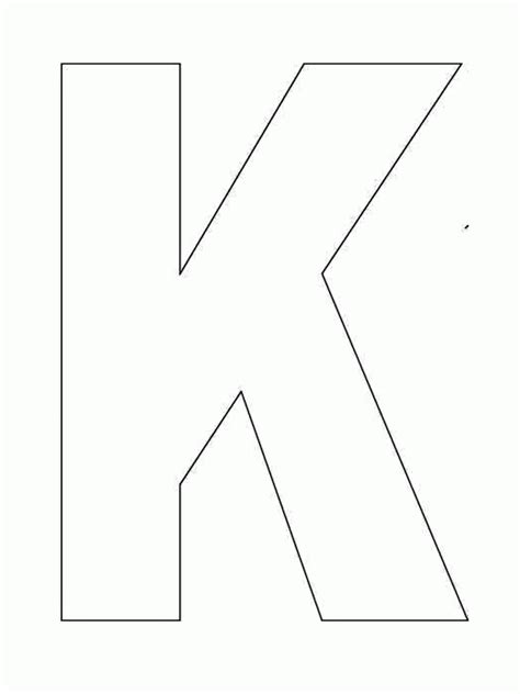 Printable Letter K Outline