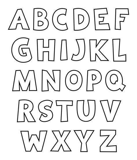 Printable Letter Outlines