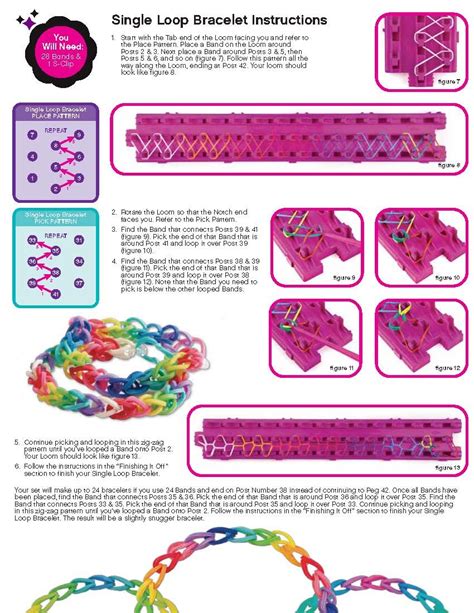 Printable Loom Band Instructions