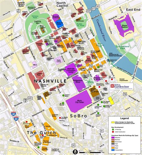 Printable Map Of Downtown Nashville