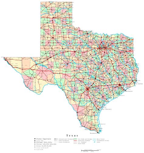 Printable Map Of Texas