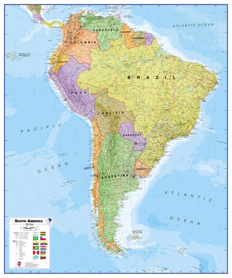 Maps of South America and South American countries Political maps