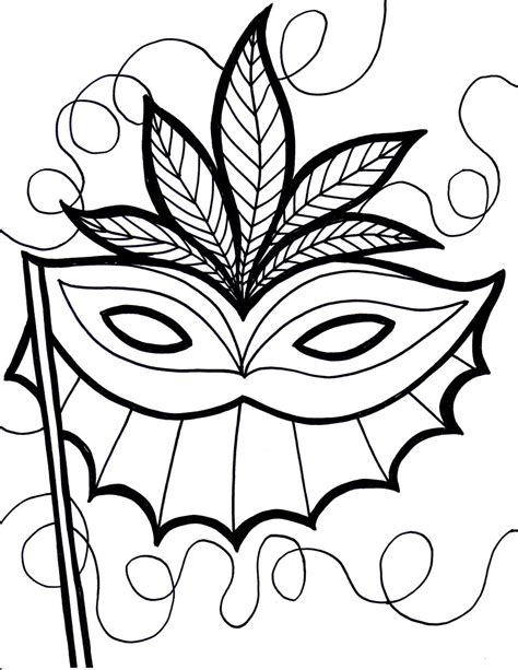 Printable Mardi Gras Coloring Pages