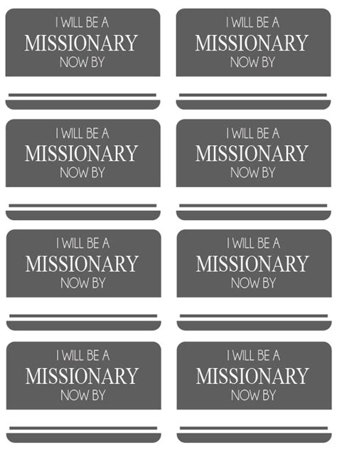 Printable Missionary Name Tags