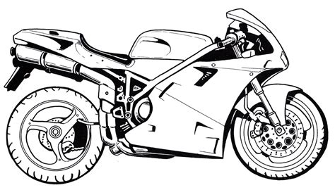 Printable Motorbike Colouring Pages