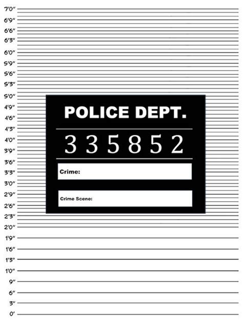 Printable Mugshot Sign