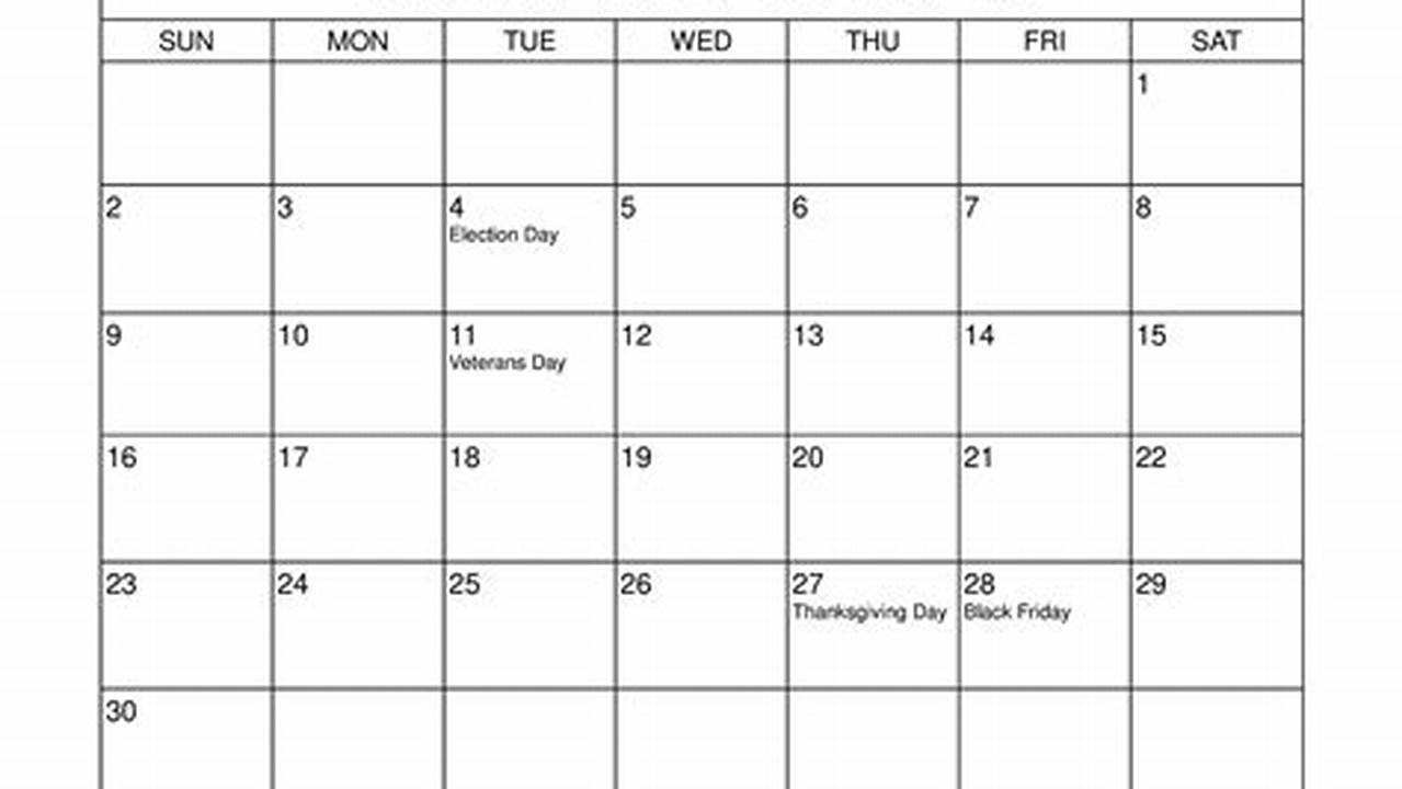 Printable November 2025 Calendar Pagespeed Dev