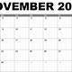 Printable November Calendar