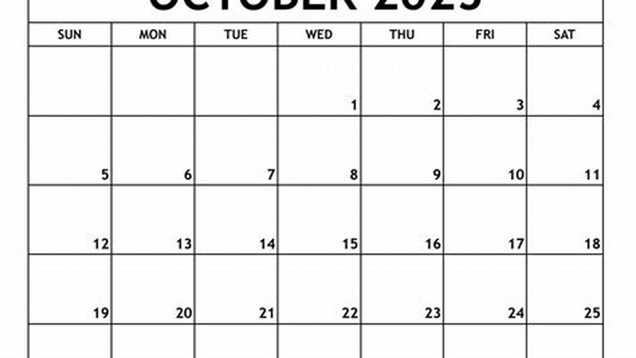 Printable October 2025 Calendar With Notes Pdf