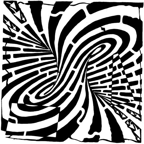 Printable Optical Illusion Coloring Pages