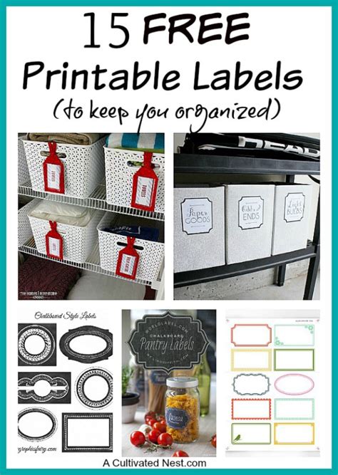 Printable Organization Labels