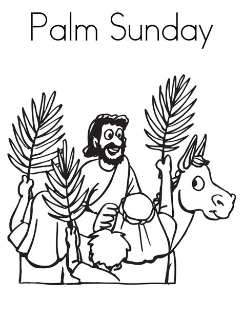 Printable Palm Sunday Coloring Page