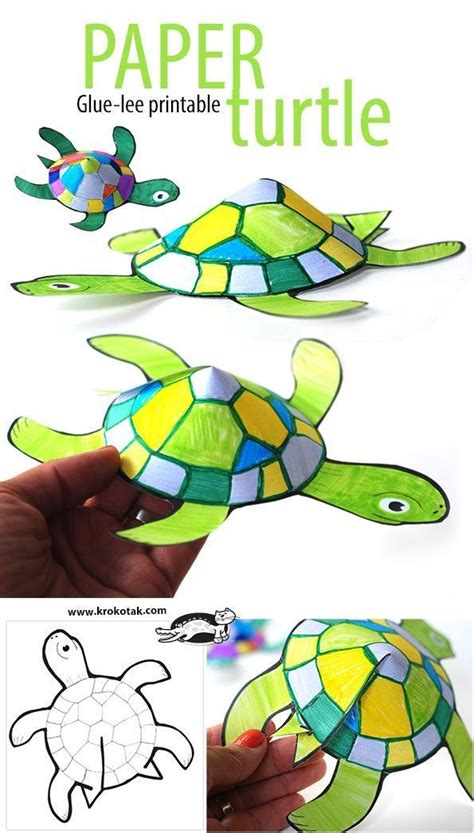 Printable Paper Turtle Craft