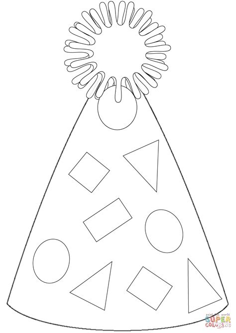 Printable Party Hat Coloring Page