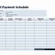 Printable Payment Schedule Template