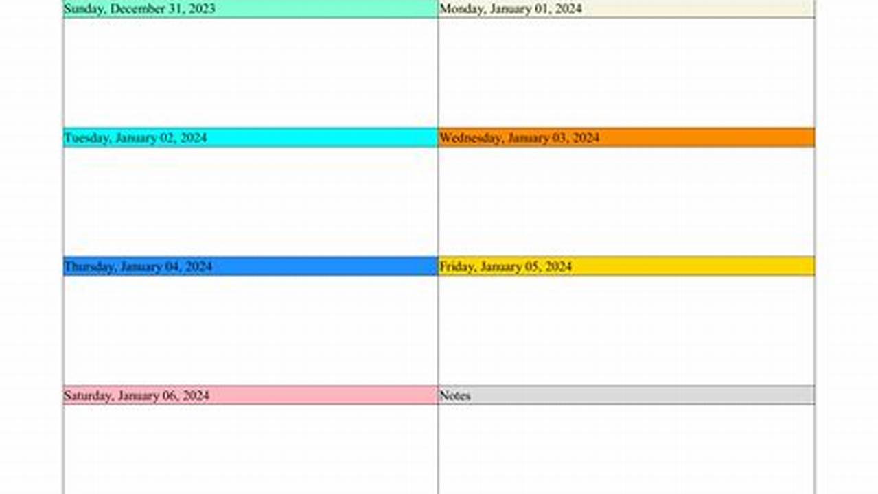Printable Pdf Weekly Calendar 2025