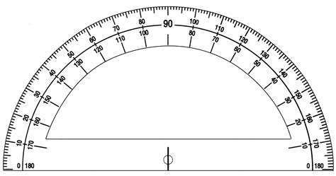 Printable Picture Of Protractor