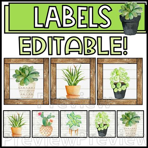 Printable Plant Label Template