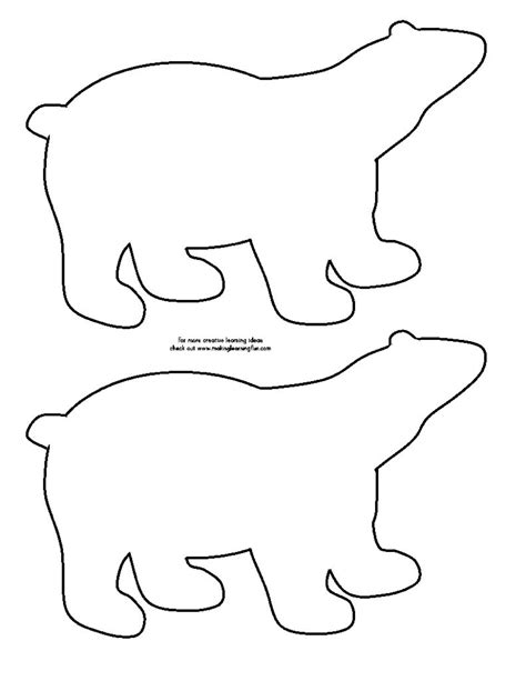 Printable Polar Bear Template