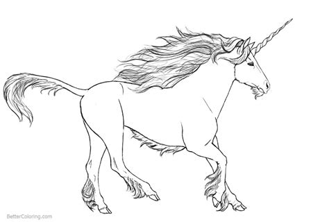 Printable Realistic Unicorn Coloring Pages