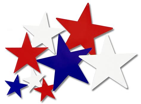 Printable Red White And Blue Stars