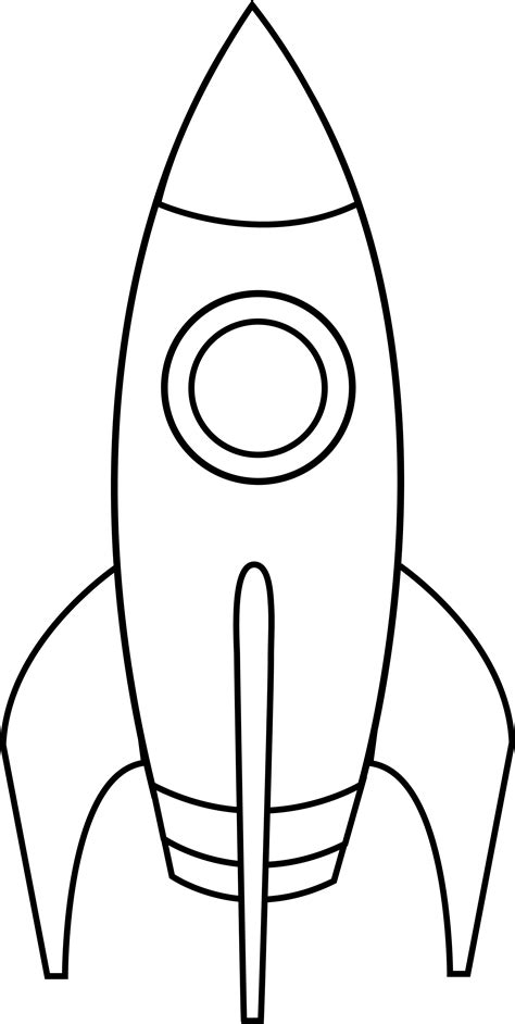 Printable Rocket Clipart Black And White