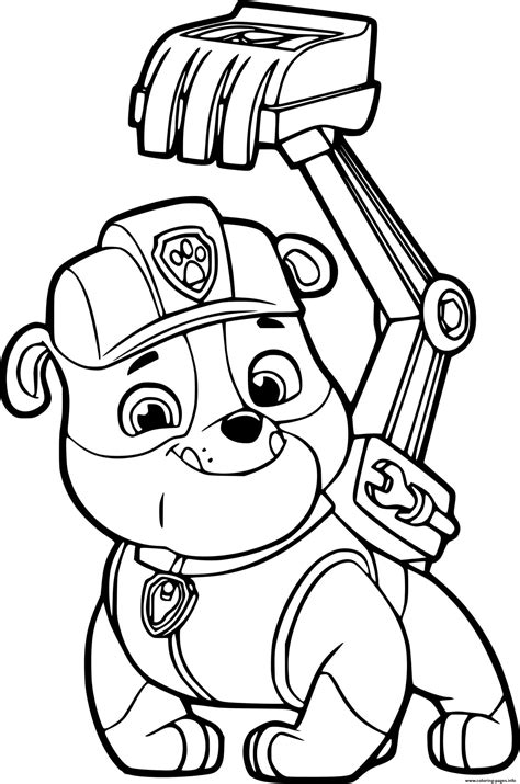 Printable Rubble Paw Patrol