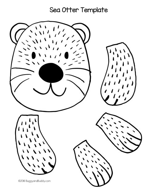 Printable Sea Otter Template