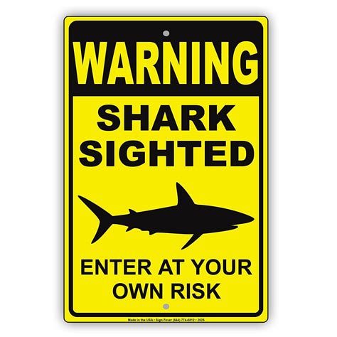 Printable Shark Warning Signs