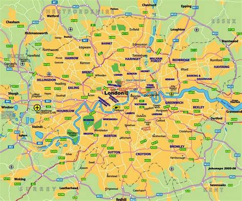 Printable Simple Map Of London