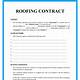 Printable Simple Roofing Contract Template