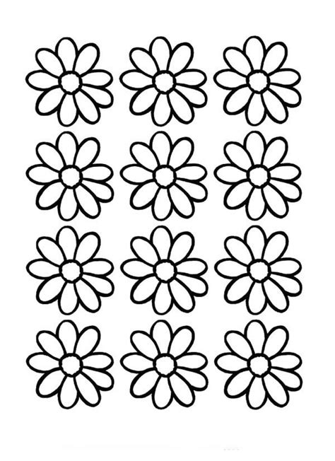Printable Small Flower Coloring Pages