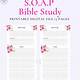 Printable Soap Bible Study Template
