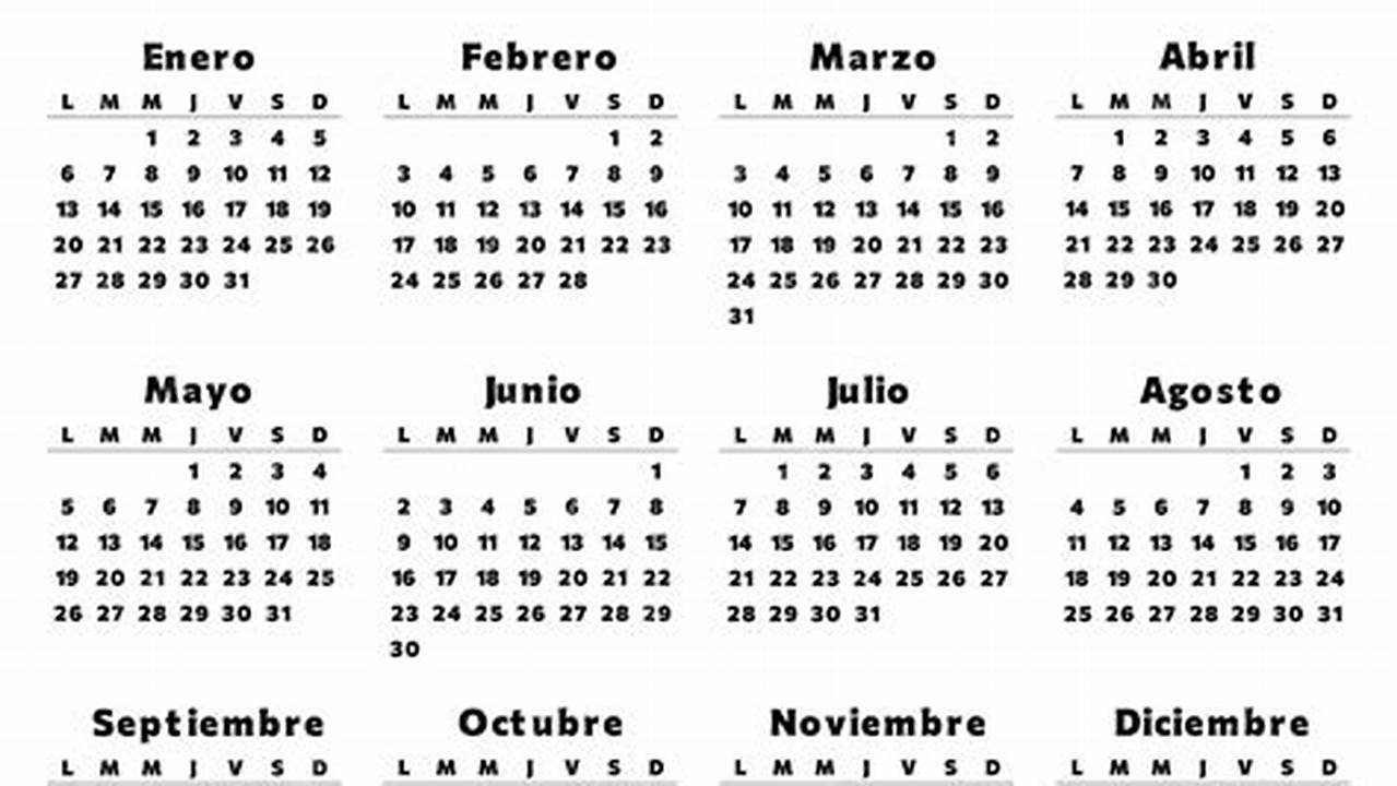 Printable Spanish Edition 2025 Calendar