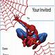 Printable Spiderman Birthday Invitations